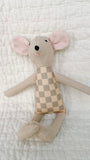 8" Sand Checkered Mouse in Mint