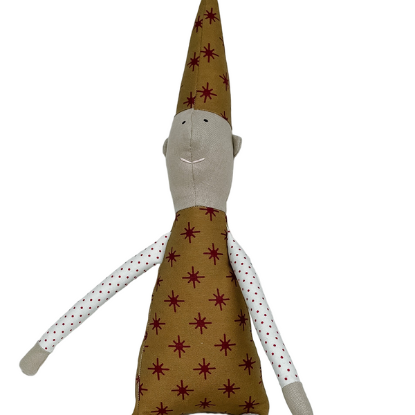 Dotty Gold and Red Star Elf