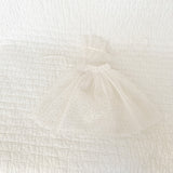 18" Fairy Dress and Neck Ruffle in off white Gold Sparkle