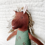 18" Brown Green Horse