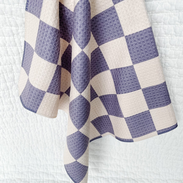 Checkered Fun Lavender Towel – Basil Village