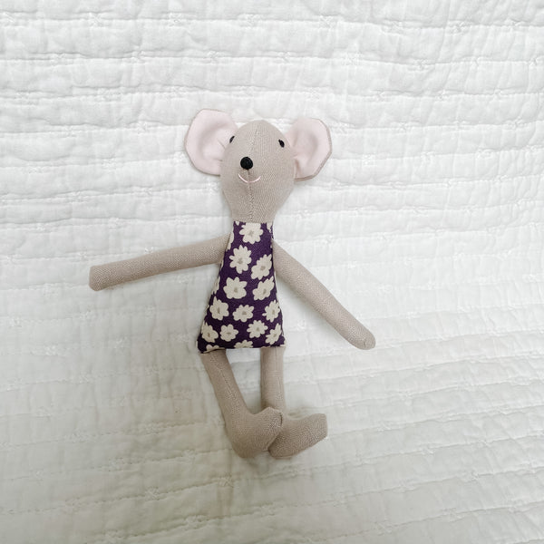 8" Tan Ana Mouse in Purple