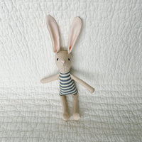 8" Sand Kale Stripe Bunny in Blue