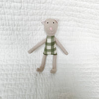 8" Gingham Sage Green Cat