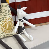 8" Cream Cow in Black