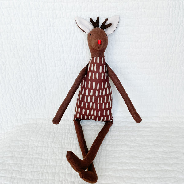 18" Rudolf Milk Chocolate Brown Deer with Antlers