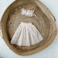 18" Fairy Dress and Neck Ruffle in Matte Ivory