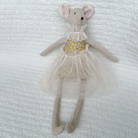 18" Fairy Dress and Neck Ruffle in Matte Ivory