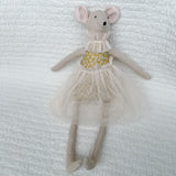 18" Fairy Dress and Neck Ruffle in Matte Ivory