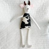 18" Cream Cow in Black