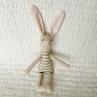 8" Sand Kale Stripe Bunny in Green