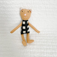 8" Honey Gingham Cat in Black