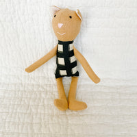 8" Honey Gingham Cat in Black