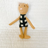 8" Honey Gingham Cat in Black